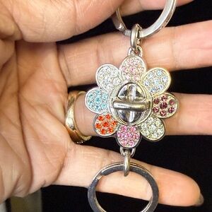 Coach Floral Cluster Bag Charm / Keychain